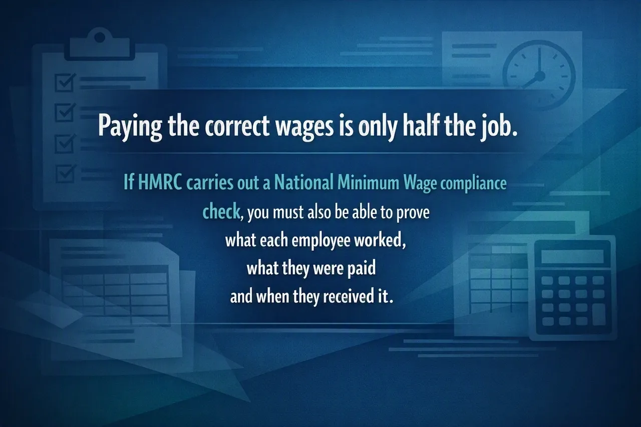 Paying workers correctly is essential, but employers must also retain the records needed to demonstrate National Minimum Wage compliance.